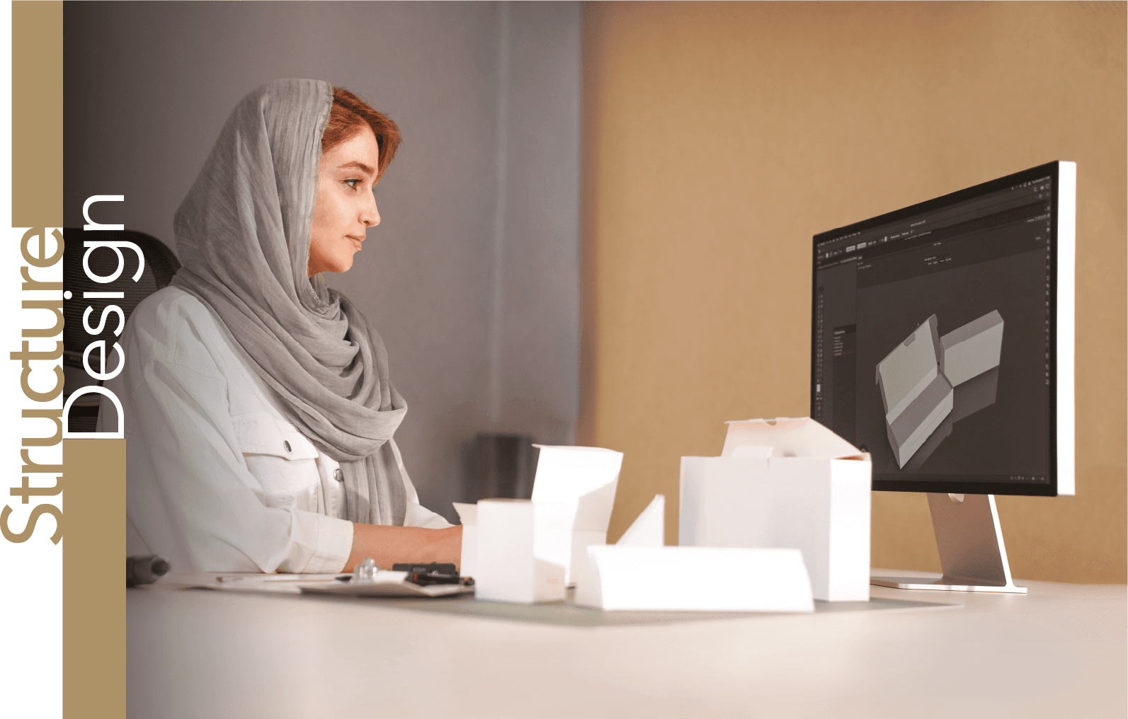 Geometric shapes representing structure