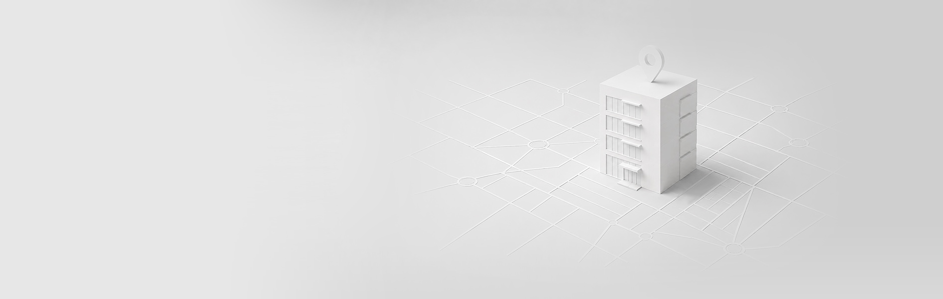 Hoodis Pars office location represented on a white city map